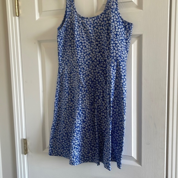 Blue floral dress size large - Picture 2 of 2